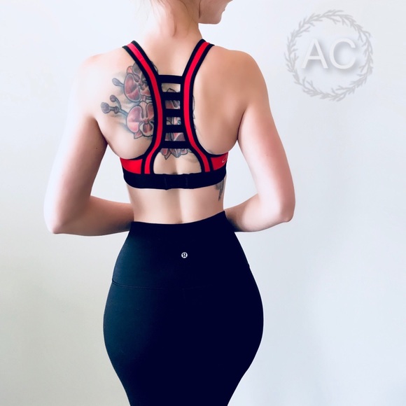 Red and Black Sports Bra - Picture 3 of 3